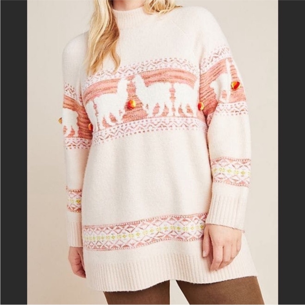 Anthropologie Aimee Pommed Alpaca Sweater